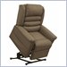 Catnapper Invincible Oversized Chair Chaise Vinyl Recliner in Cocoa