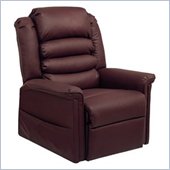 Catnapper Invincible Oversized Naugahyde Vinyl Power Lift  Recliner in Cabernet