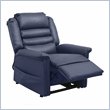 Catnapper Invincible Vinyl Power Lift Oversized Recliner Chair in Deep Sapphire