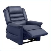 Catnapper Invincible Vinyl Power Lift Oversized Recliner Chair in Deep Sapphire