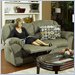 Catnapper Voyager Dual Reclining Chaise Sofa in Sage