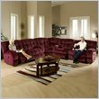 Catnapper Softie 3 Piece Reclining Sectional in Bordeaux