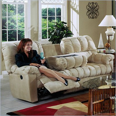 Catnapper Cuddler Dual Reclining Sofa with Selec-Table