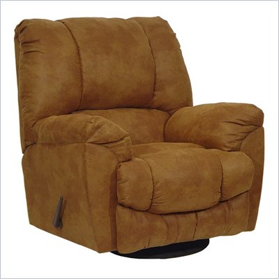 Catnapper Goliath Oversized Swivel Glider Chaise Recliner Chair in Rust