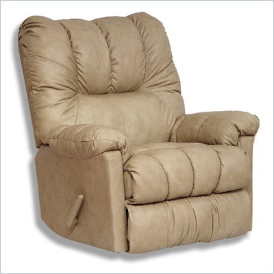 Catnapper Score Leather Oversized Rocker Recliner Chair in Stone