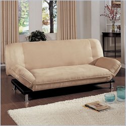 Homelegance Trea Microfiber Sleeper Sofa Futon in Peat