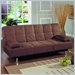 Homelegance Adrian Microfiber Sleeper Sofa Futon in Brown