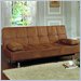 Homelegance Adrian Microfiber Sleeper Sofa Futon in Bomber-Jacket