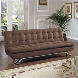 Homelegance Danielle Microfiber Futon in Brown