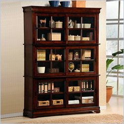 Homelegance 4 Piece Barrister Wood Bookcase Set in Cherry