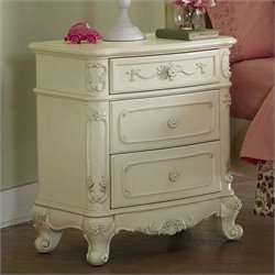 Homelegance Cinderella Nightstand in Ecru Finish