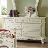 Homelegance Cinderella White Double Dresser in Ecru Finish