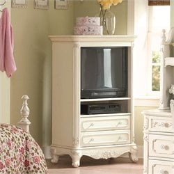 Homelegance Cinderella White TV Armoire for Girls