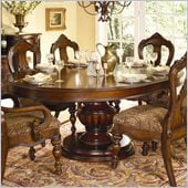 Homelegance Prenzo Round/Oval Dining Table in Warm Brown Finish