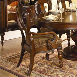Homelegance Prenzo Arm Chair in Warm Brown Finish (Set of 2)