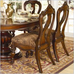 Homelegance Prenzo Side Chair in Warm Brown Finish (Set of 2)