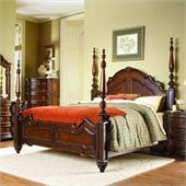 Homelegance Prenzo Queen Poster Bed in Rich Brown Finish