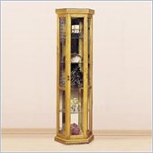 Homelegance Pine Curio with Back Mirror and Lights