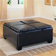 ADD TO YOUR SET: Homelegance Square Storage Cocktail Ottoman in Espresso