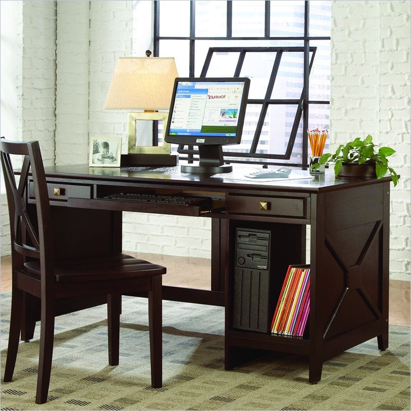 Homelegance Britanica Contemporary Wood Writing Desk in Espresso