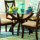 Homelegance Stardust Espresso 48 Inch Round Glass Top Table