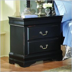 Homelegance Bastille Black 2 Drawer Nightstand Best Price