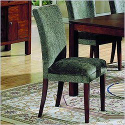 Homelegance Achillea Cherry Parson Chair in Olive Fabric