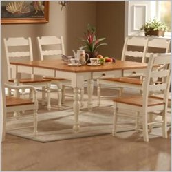 Homelegance Sedgefield Antique White Dining Table with Pine Top