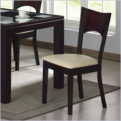 Homelegance Radius Merlot Chair with Cushion Seat (Set of 2)
