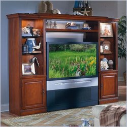 Homelegance Williamsburg Cherry 3 Piece Entertainment Center