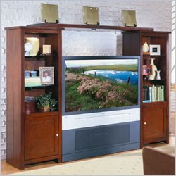 Homelegance Pathfinder Warm Espresso 3 Piece Entertainment Center