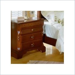 Homelegance The Orleans Cherry 3 Drawer Night Stand