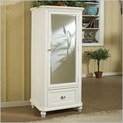 Homelegance Hanna Mirrored Tower Chest in White Finish