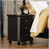 Homelegance Hanna Black Nightstand