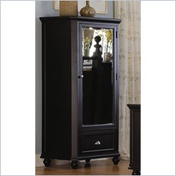 Homelegance Hanna Mirrored Tower Chest in Black Finish
