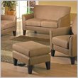 Homelegance Petite Microfiber Loveseat with Ottoman Set