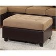 ADD TO YOUR SET: Homelegance Comfort Living Rhino Microfiber Ottoman in Brown