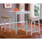 Homelegance 3 Piece Kitchen Dinnette Set in White