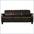 ADD TO YOUR SET: Homelegance Allen Faux Leather Contemporary Sofa in Dark Brown