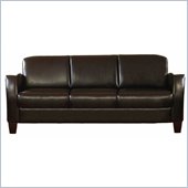 Homelegance Allen Faux Leather Contemporary Sofa in Dark Brown