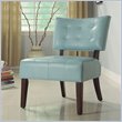 ADD TO YOUR SET: Homelegance Warner Accent Chair in Sky-Blue Bi-Cast Vinyl 
