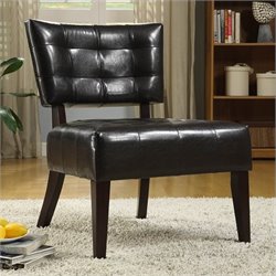 Homelegance Warner Accent Chair in Dark-Brown Bi-Cast Vinyl
