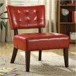 ADD TO YOUR SET: Homelegance Warner Accent Chair in Lava-Red Bi-Cast Vinyl 