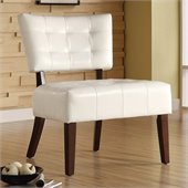 Homelegance Warner Accent Chair in White Bi-Cast Vinyl 