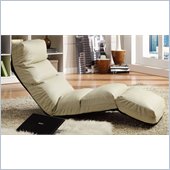 Homelegance Gamer Adjustable Lounge Chair in Cream