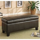 Homelegance Clair Lift Top Storage Bench in Dark Brown