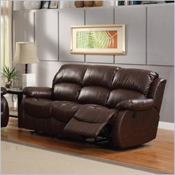 Homelegance McGraw Motion Sofa+�-�in Rich Dark Chocolate