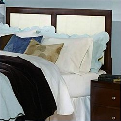 Homelegance Copley White Bi-Cast Vinyl Headboard in Espresso Finish