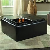Homelegance Kaitlyn Cocktail Ottoman in Dark Brown