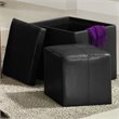 ADD TO YOUR SET: Homelegance Ladd Storage Cube Ottoman in Black
